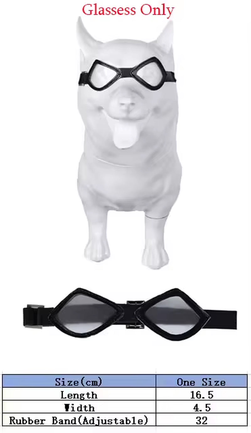 Pet Dog Pool Costume Dead Cosplay Pool Dogs Red Clothes Goggles for Small Large Puppy Halloween Disguise Clothing Glasses Badge