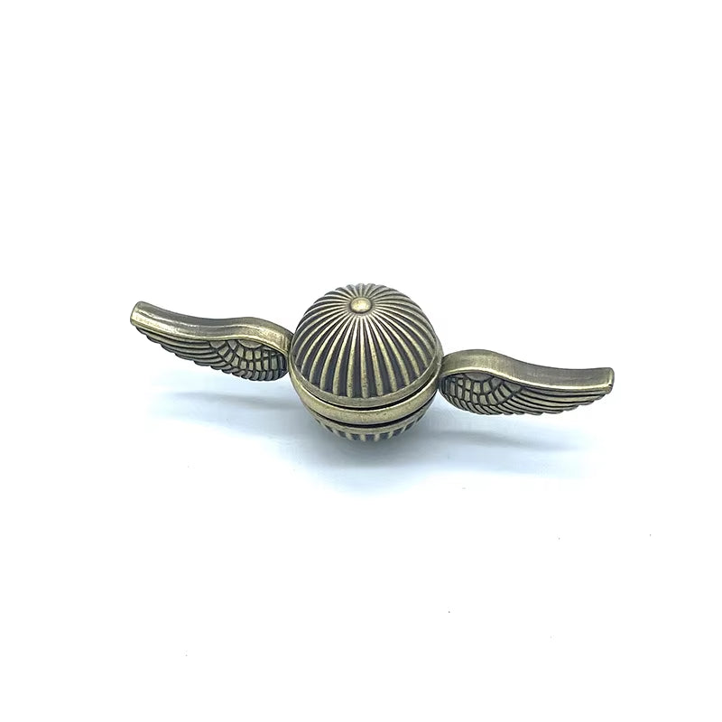 Fingertip Fidget Spinner Toys Anti-Stress Hand Spinner Angel Wings Gold Gyroscope Toy Finger Rotation Metal Toys for Kids Adults