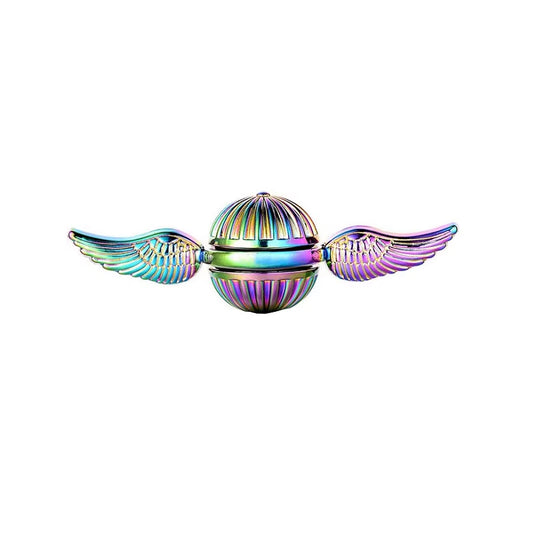 Fingertip Fidget Spinner Toys Anti-Stress Hand Spinner Angel Wings Gold Gyroscope Toy Finger Rotation Metal Toys for Kids Adults